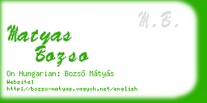 matyas bozso business card